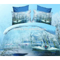 Cotton mirofiber fabric 3d effect bedding sheet set